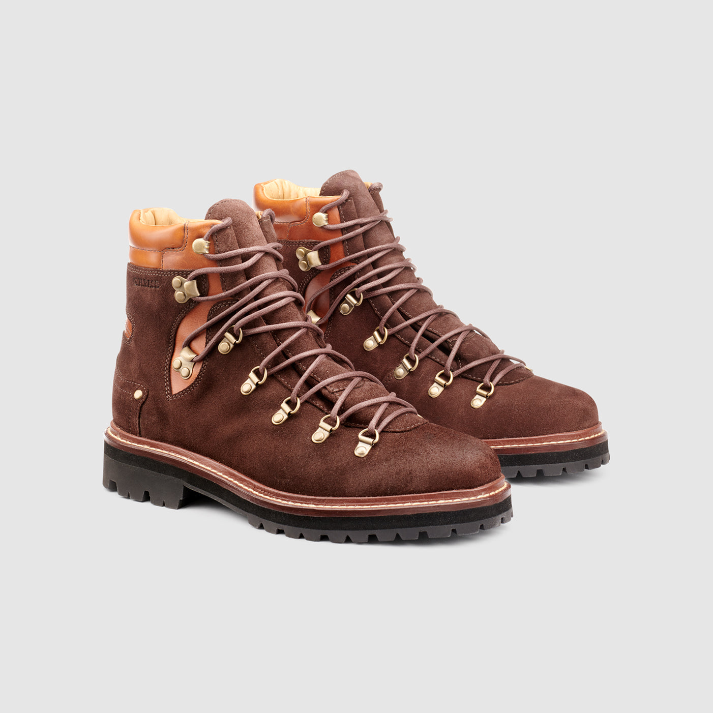 Brown suede hiking boots best sale